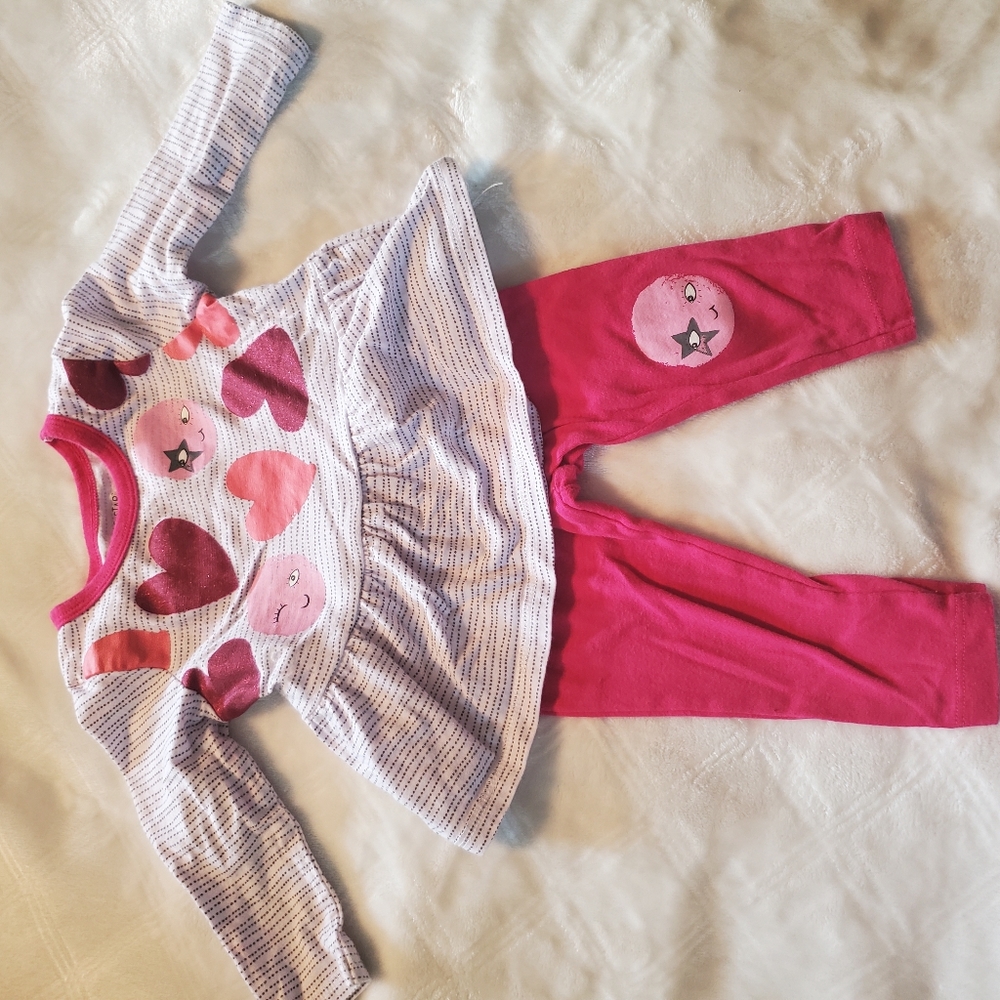 6-9 month organic cotton heart outfit baby…